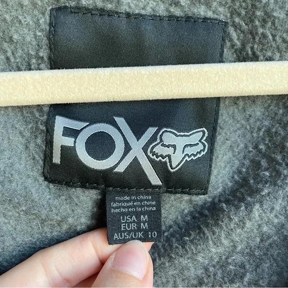 Fox racing Women's Zebra Pattern Hoodie - Black and Gray size M - Picture 2 of 10